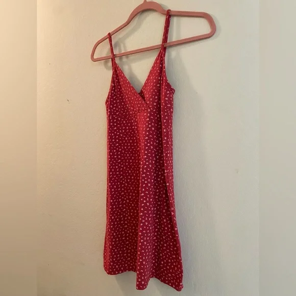 Red Floral Brandy Melville Amara Dress - Picture 3 of 4